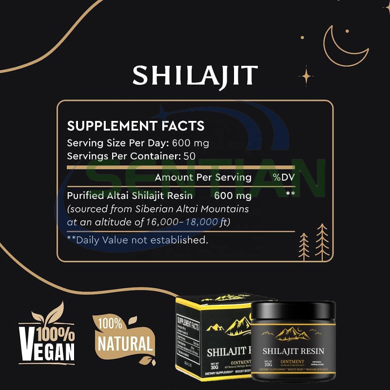 Himalayan Shilajit Extract Resin Pure Natural 60% Fulvic Acid Bulk Private Label Shilajit Resin