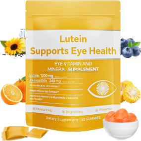 OEM Blueberry Flavor Lutein Gummies Candy Eye Health Vitamins Supplement Lutein Zeaxanthin Gummy for Eyes