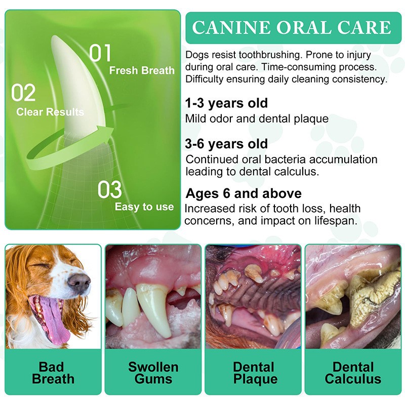 Pets Teeth Cleaning Care Supplement Natural Pet Oral Health Dental Powder for Dogs Cats Oral Health with Probiotic