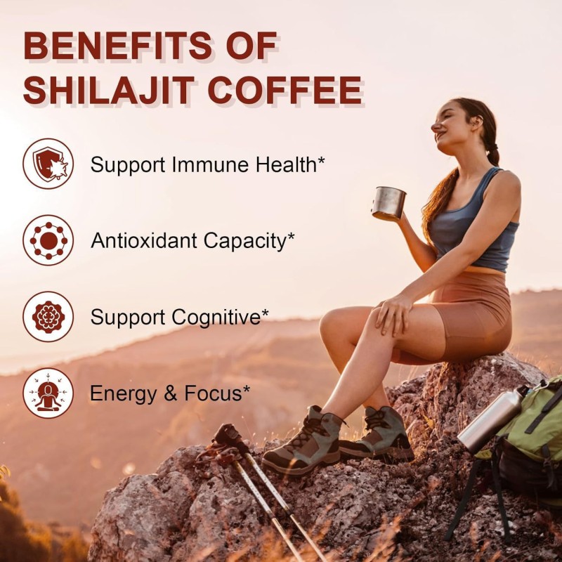 Private Label Shilajit Coffee Powder Shilajit Energy Drink Natural Powder Mix Herbs Shilajit Extract Powder