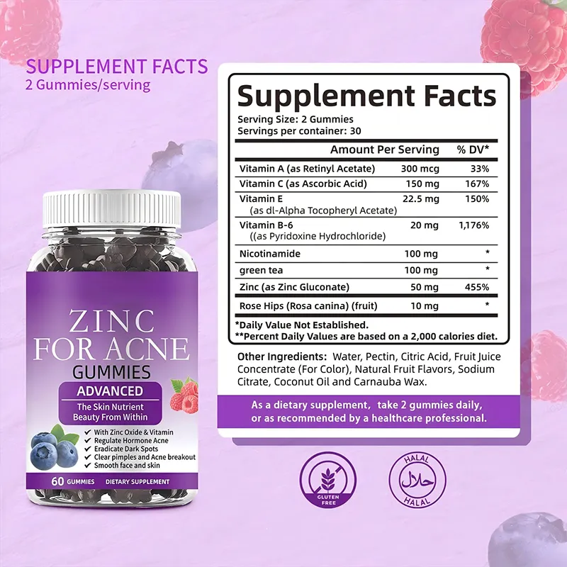 Wholesale Price Zinc Gummies Zinc 50mg Food Supplement Tablets Zinc Tablets