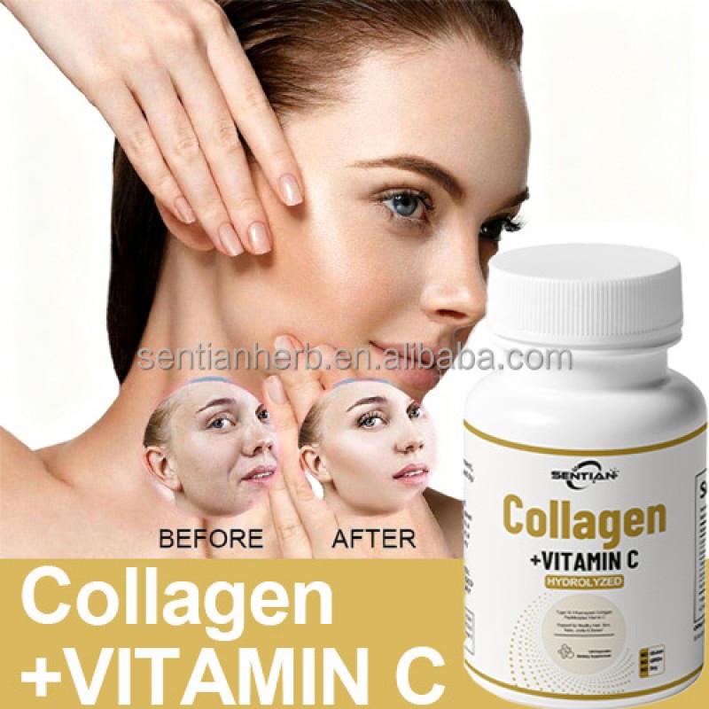 OEM Collagen Supplement Collagen Capsules with Hyaluronic Acid Vitamin C Health Hydrolyzed Skin Hair Capsule
