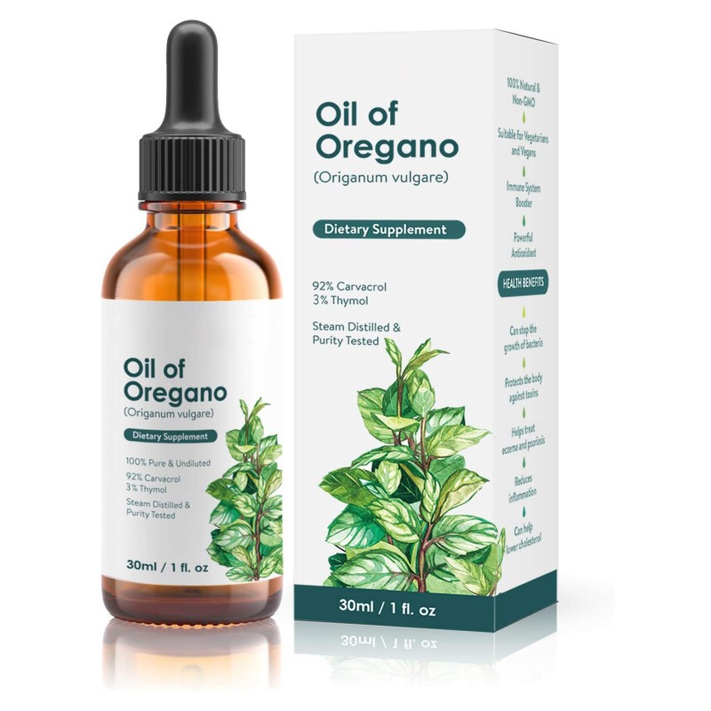 OEM Heath Supplement Organic Private Label Oregano Oil Liquid Herbal Supplements Oil of Oregano Drops Gut Health