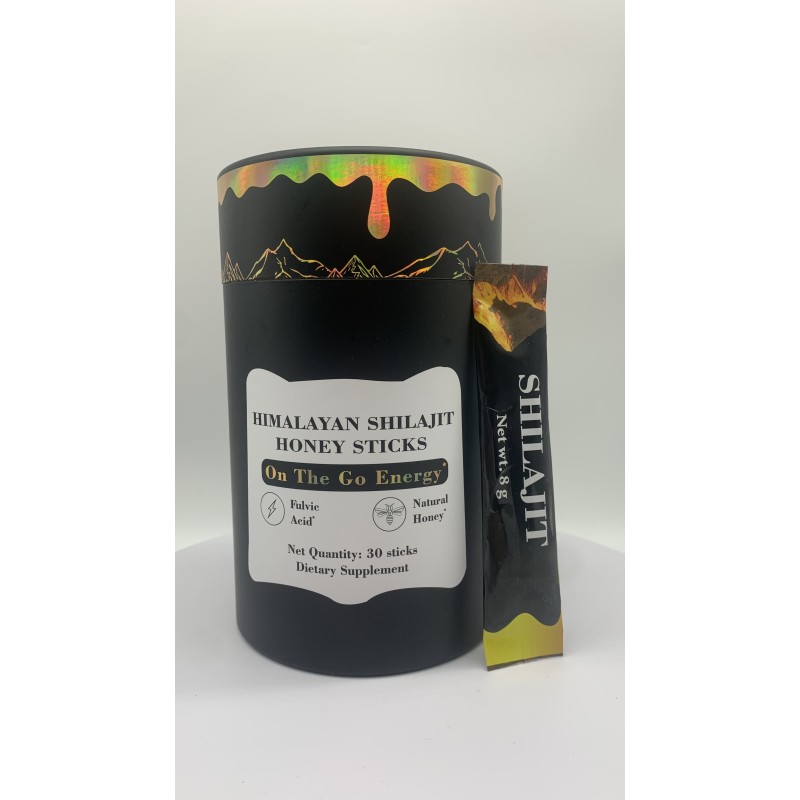 OEM Supplements Pure Himalayan Shilajit Honey Sticks with Manuka Honey 85+ Trace Minerals Shilajit Gummies for Men Women