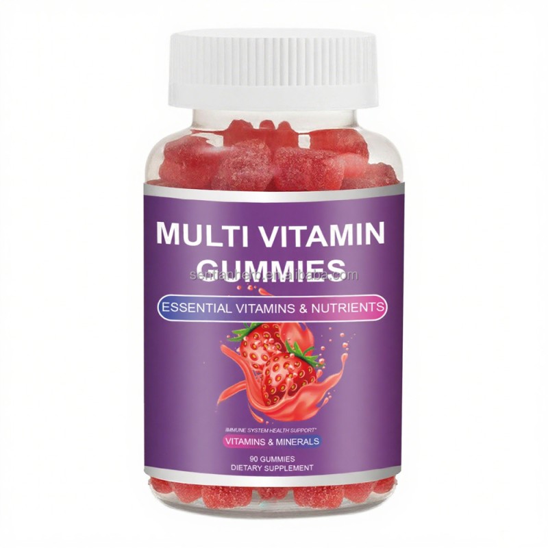 Dietary Supplement Private Label Vegan Multi Vitamin Gummy Vitamin A/B6/C/D/E Zinc Mineral Multivitamin Gummies