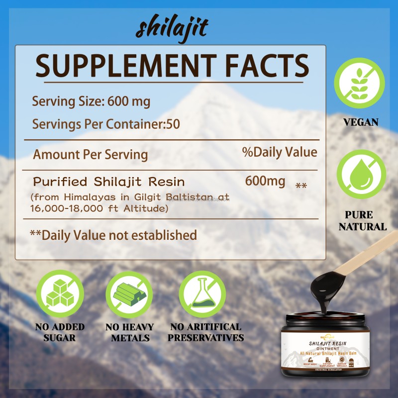 Original Shilajit Resin Pure Himalayan Organic Extract Supplement Fulvic Acid Shilajit Resin Gold Bulk