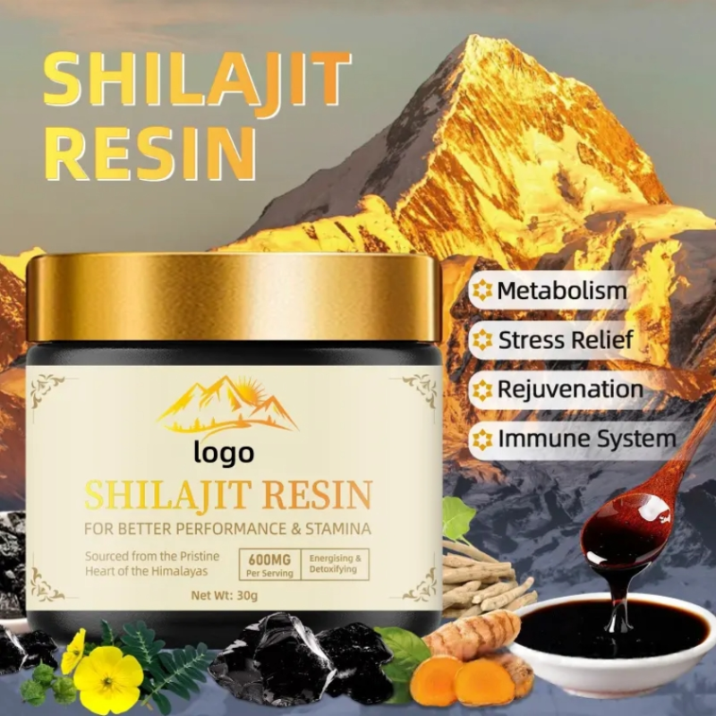 Customized Gold Shilajit Resin Organic Pure Himalayan Shilajit Extract Powder Bulk Naturel Gummies Sticks for Adults