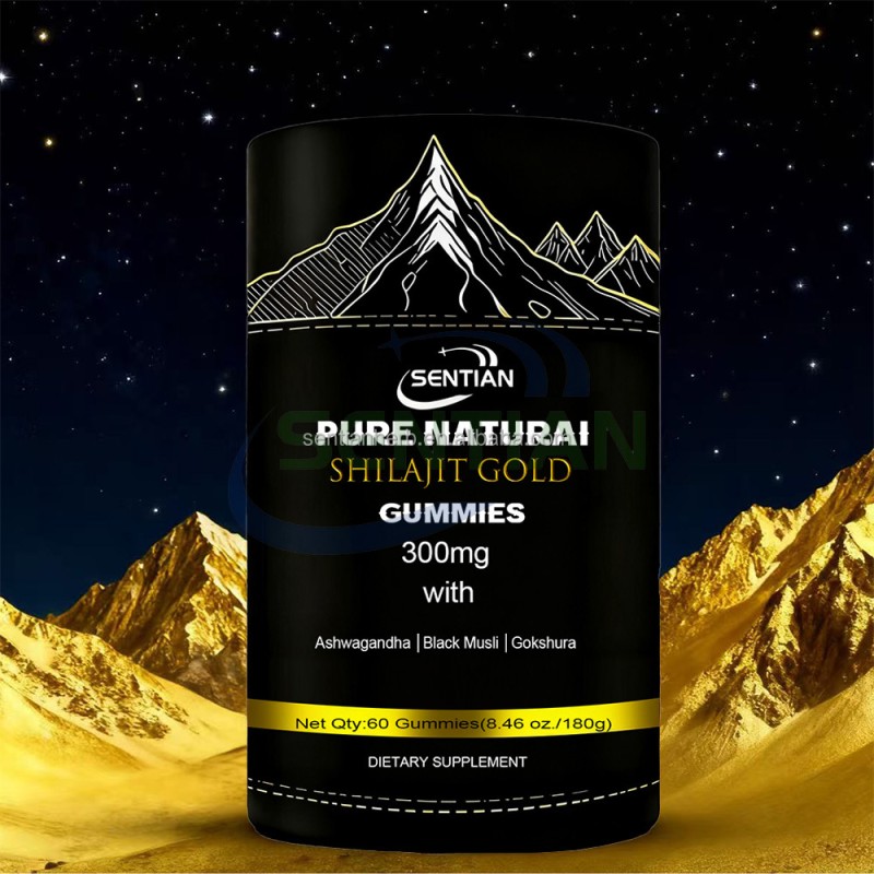 OEM ODM 3000mg Pure Himalayan Shilajit Gummy Candy Shilajit Resin Gummies High Trace Minerals Fulvic Acid