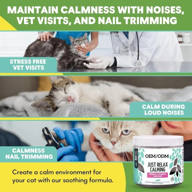 Dog Cat Supplements Calming Relax Chews for Dogs Composure Relaxation Soothing Stress Melatonin Anxiety Relief