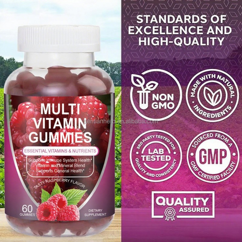 Manufacturer Supplement Multi Vitamin Gummies Multivitamins with Essential Vitamin&Nutrient Women for Kids & Adults