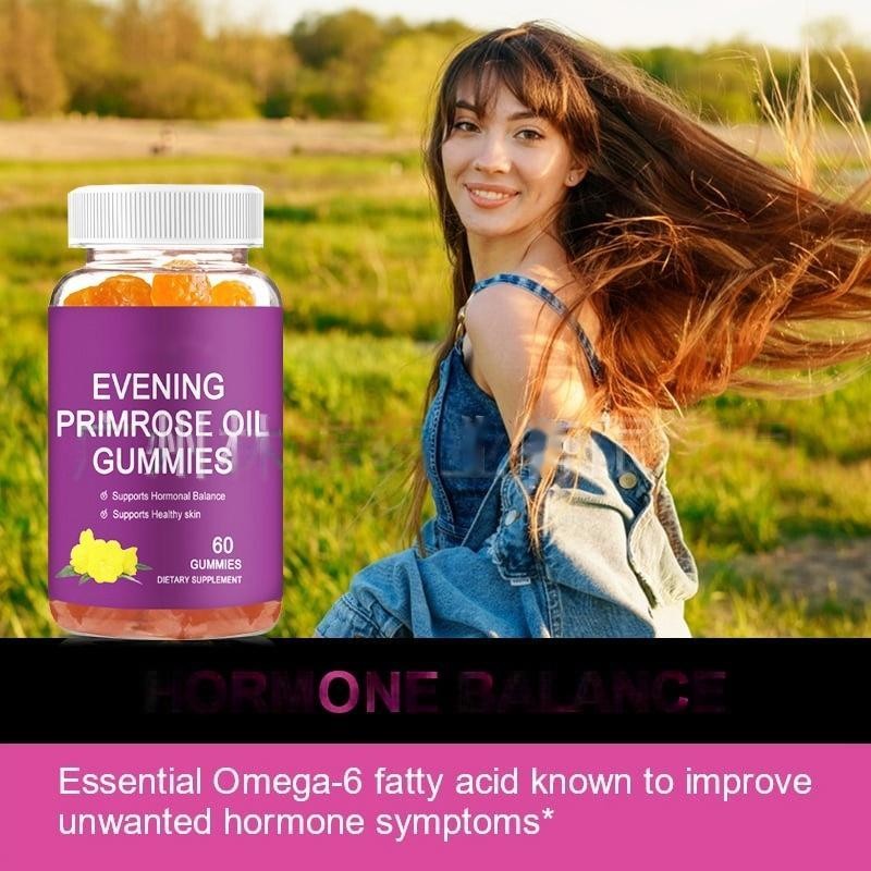 High Quality Natural Evening Primrose Oil Gummies 60 Gummy for Women Health Skin Healthy Womb PMS Pills Balance