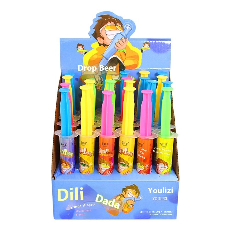 Syringe Candy Factory - Colorful Liquid Fruit Jam Pull Squeeze