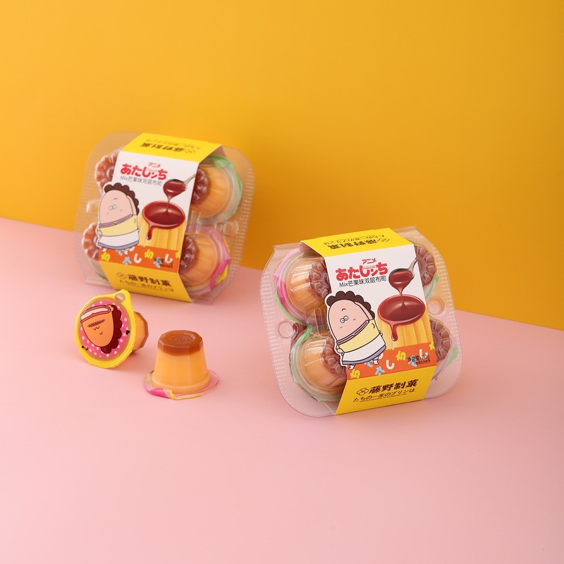 Double Layer Jelly Supplier - Fujino Made Mango Strawberry Yogurt