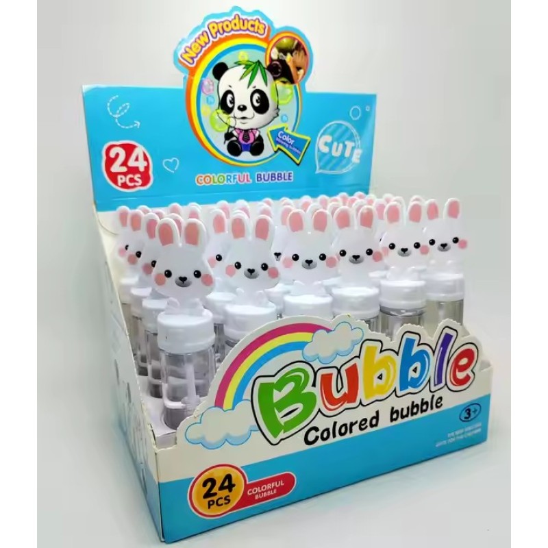 Mini Bubble Wand Supplier - Cartoon Handle 15cm 24 Pcs Set