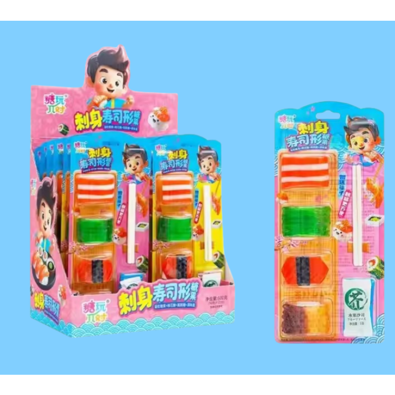 Sushi Candy Supplier - Fruit Flavor Chewy Gummy with Chopstick