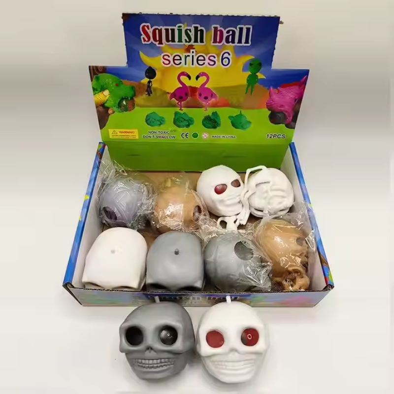 Halloween Toy Supplier - Scary Decorative Ghost Skull Squeeze