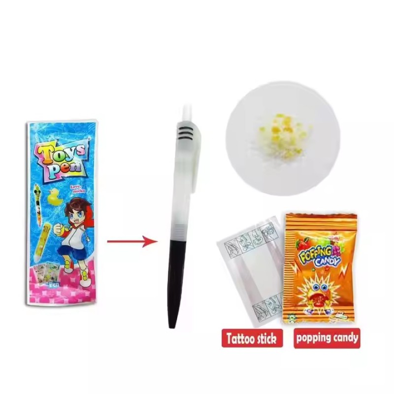 Pop Candy Toys Factory - Magic Tattoo Stick Pen with Popping