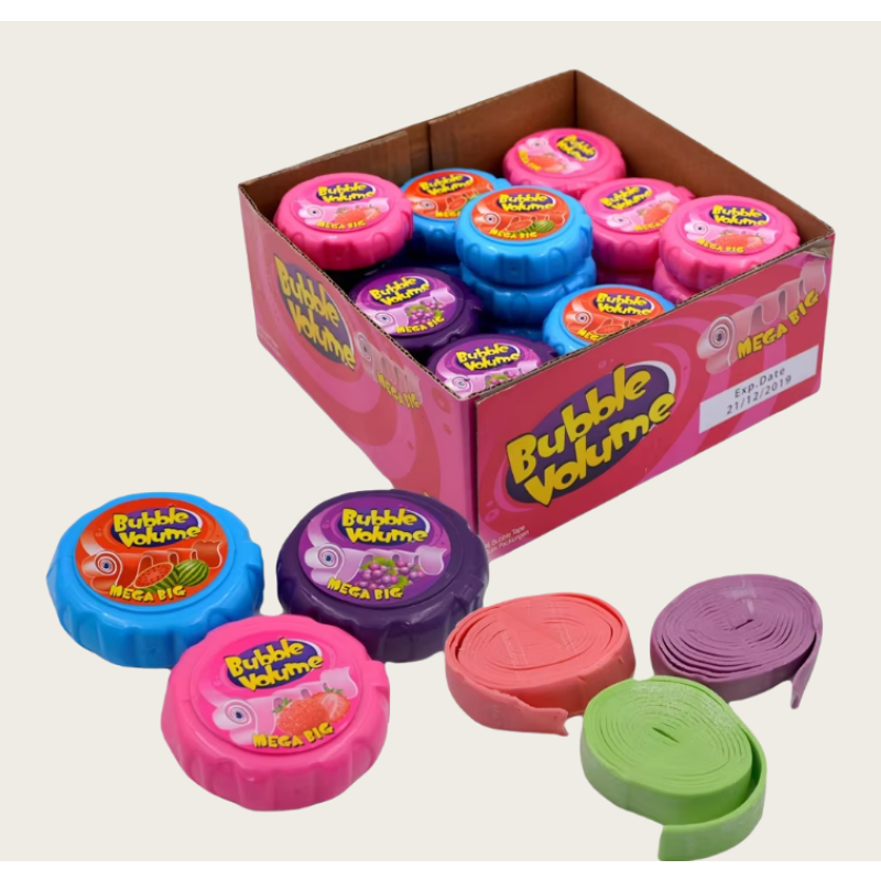 Bubble Gum Factory - Crazy Roll Chewing Gum Tattoo for Kids