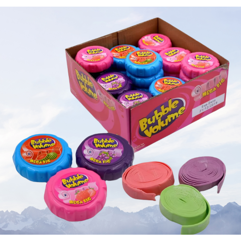 Bubble Gum Factory - Crazy Roll Chewing Gum Tattoo for Kids