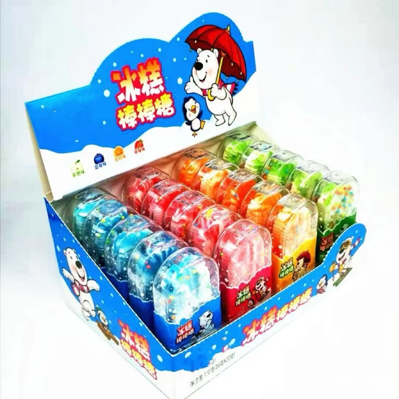 Music Lollipop Supplier - 16g Sugar Coated Christmas Peach Flavor