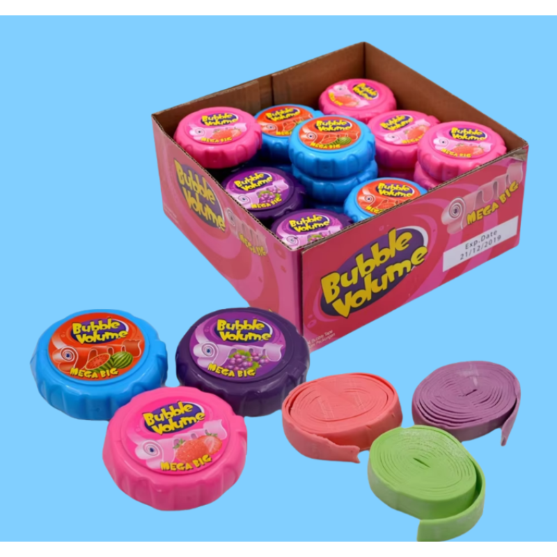 Bubble Gum Factory - Crazy Roll Chewing Gum Tattoo for Kids