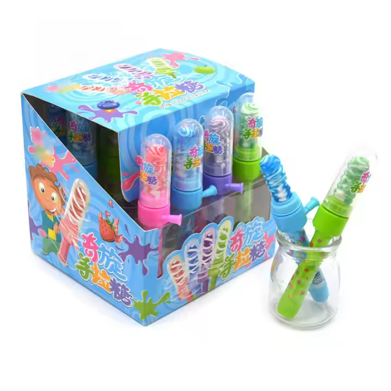 Hand Spin Lollipop Supplier - Whirl Rainbow Hard Candy Rotating