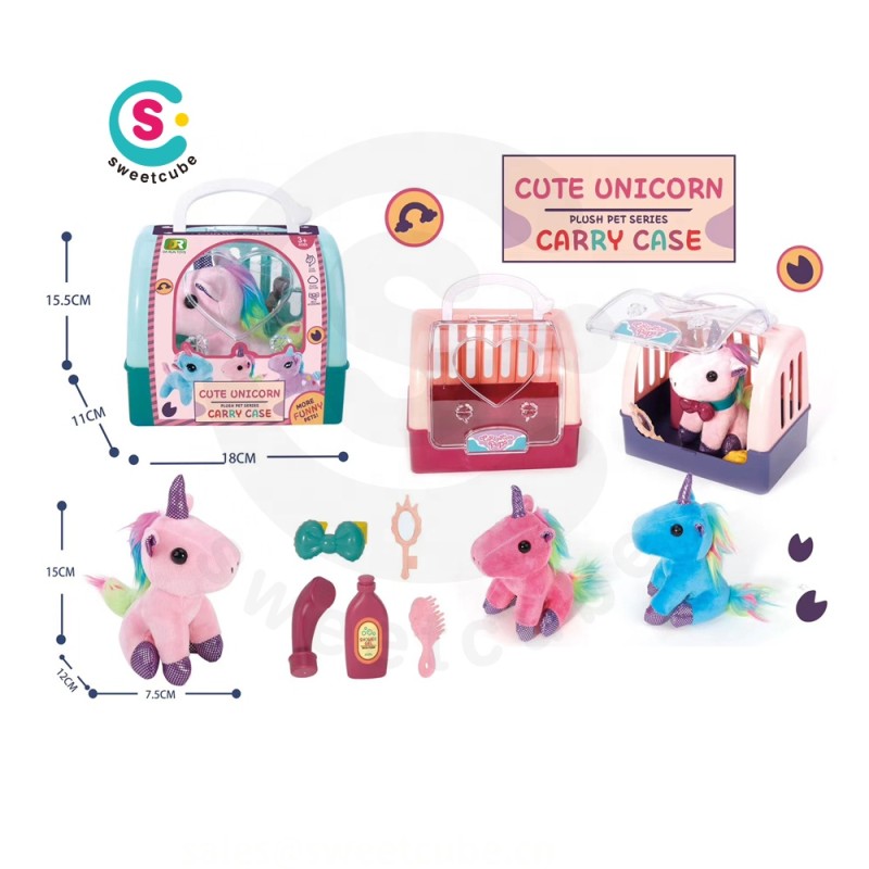 Pet House Supplier - Carry Case Plush Unicorn Toys
