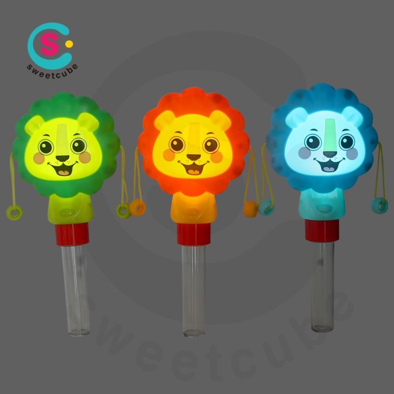 Lion Rattle Drum Supplier - Promotion Toys Candy Tube Light