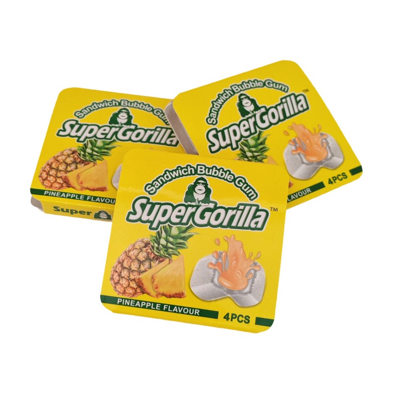 Sandwich Gum Supplier - Jam Filled Pineapple Flavor Square