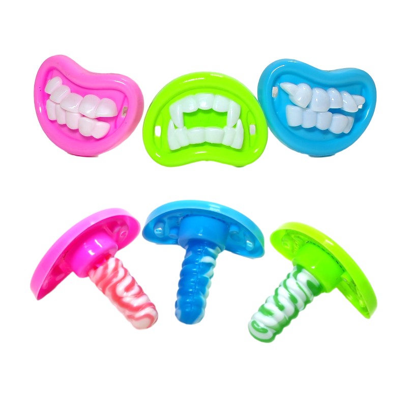 Teeth Lollipop Supplier - Halloween Scare Mouth Shape Pacifier