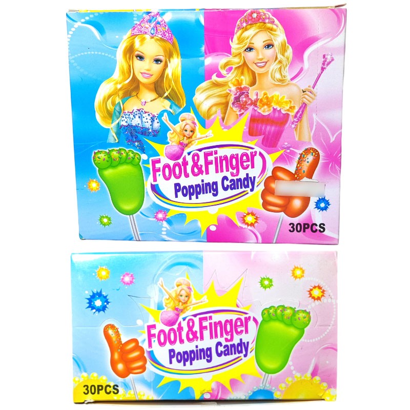 Foot Lollipop Factory - Children Shape with Popping Candy