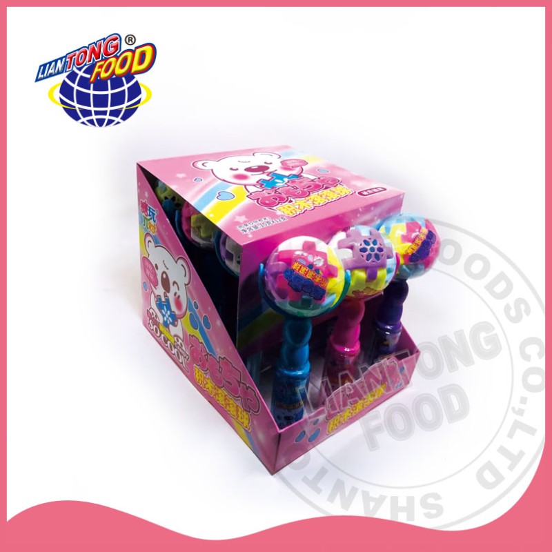 Toy Ball Candy Supplier - 2-in-1 Fruit Taste Hard Lollipop