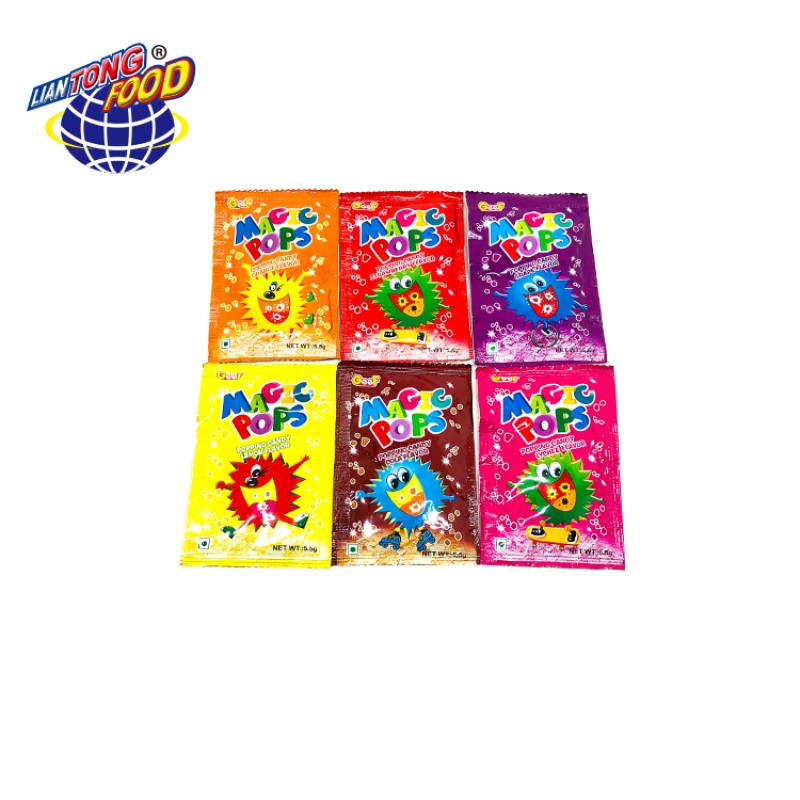 Explosive Candy Supplier - Six Flavor Popping Bag Package