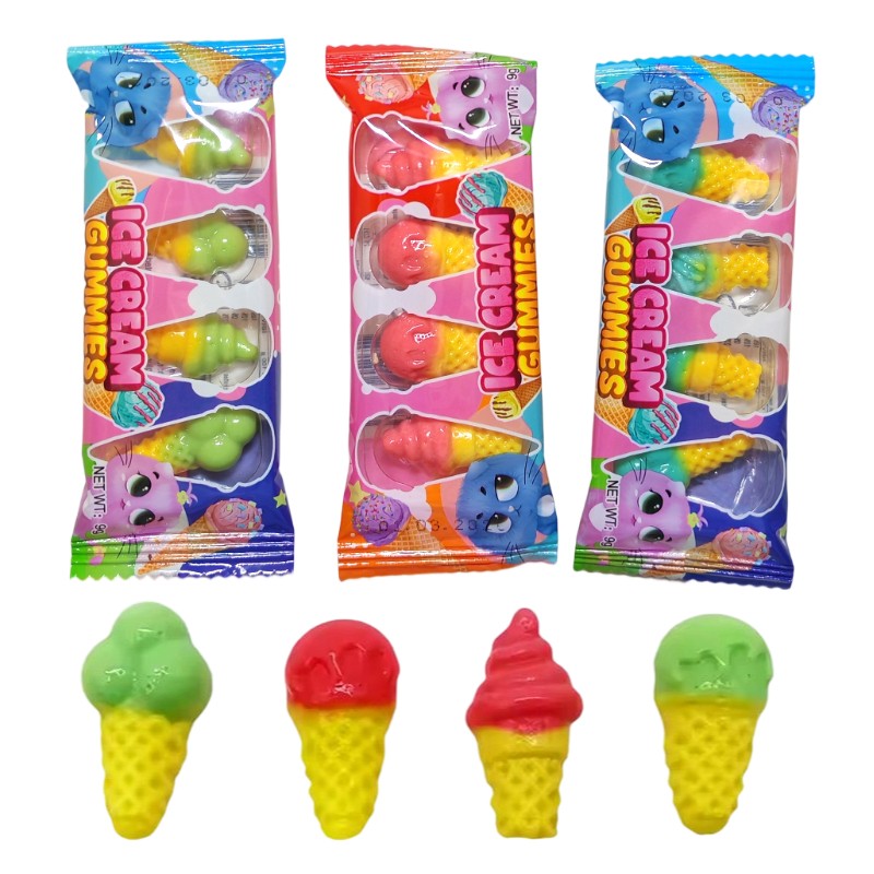 Ice Cream Gummy Supplier - Fun Shape Box Packaging Wholesale