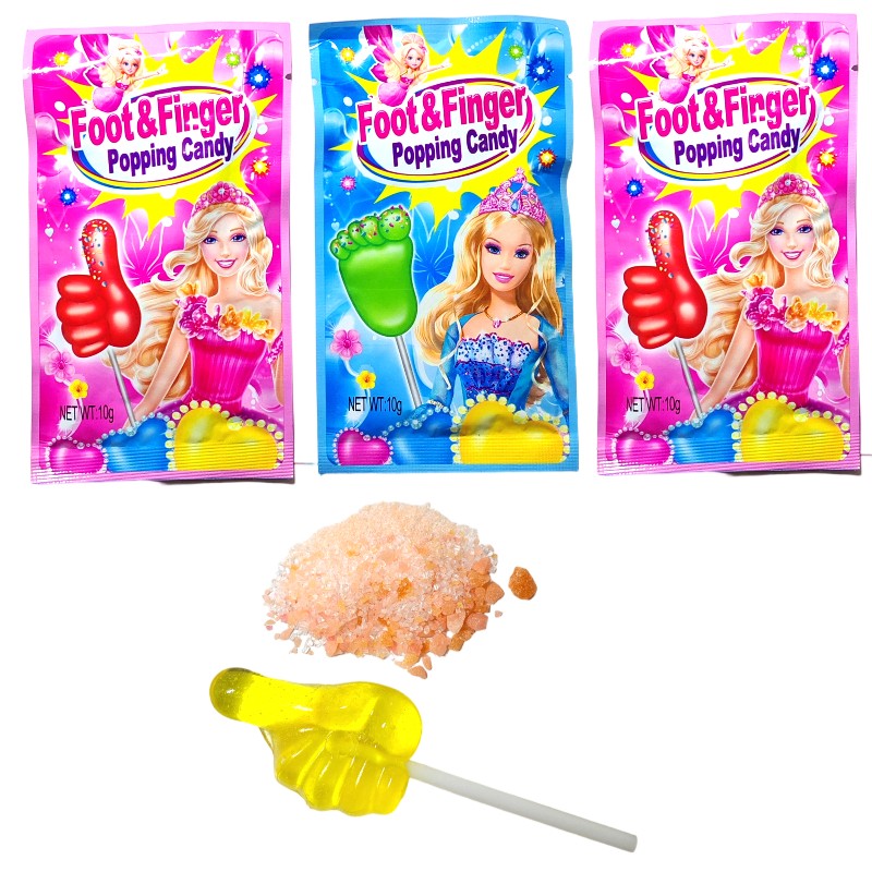 Foot Lollipop Factory - Children Shape with Popping Candy