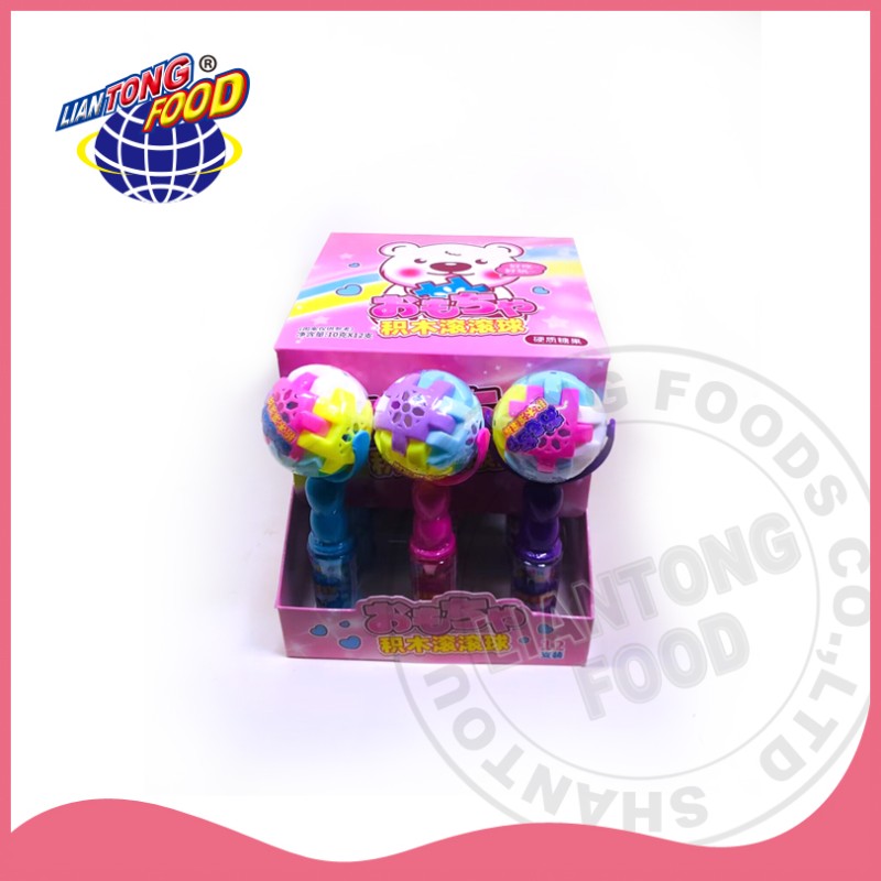Toy Ball Candy Supplier - 2-in-1 Fruit Taste Hard Lollipop