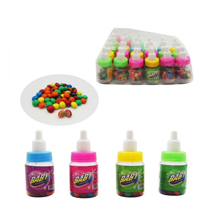 Sugar-coated Chocolate Manufacturer - Bottle Shape Colorful Bean