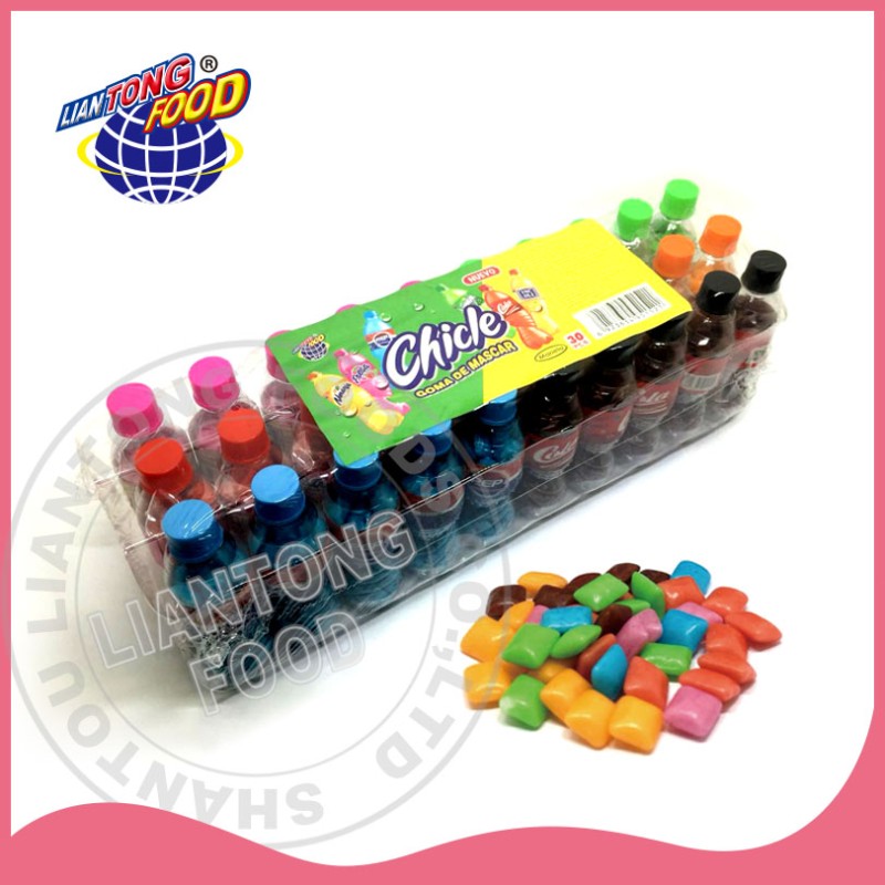 Mini Bubble Gum Supplier - Bottled Mixed Fruit Flavor