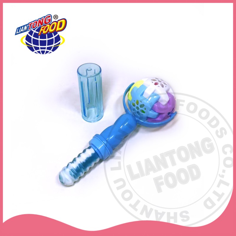 Toy Ball Candy Supplier - 2-in-1 Fruit Taste Hard Lollipop
