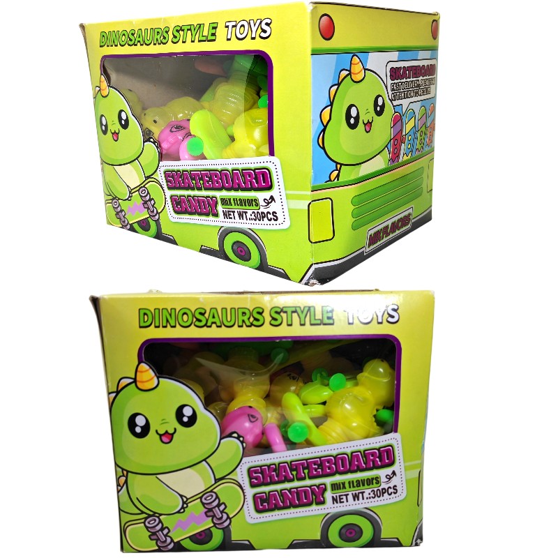 Dinosaur Candy Supplier - Skateboard Toy Fruity Tablet