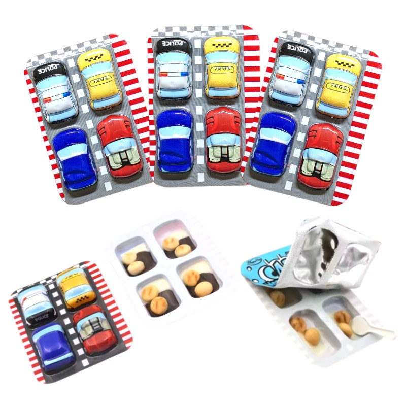 Car Chocolate Factory - Surprise Egg Filling Jam Biscuits