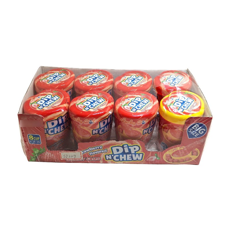 Gummy Fries Supplier - Strawberry Dip Jam Chewy Cup