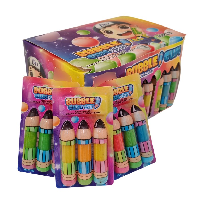 Pencil Gum Manufacturer - Colorful Fruit Flavor Novelty