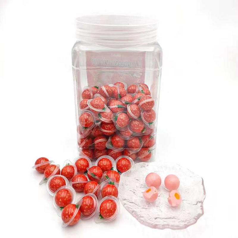Strawberry Gummy Supplier - Mini Fruit Shape 3D Filled