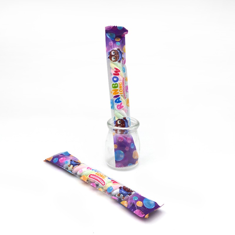 Twist Candy Supplier - Halal Rainbow Fruits Flavor Sponge