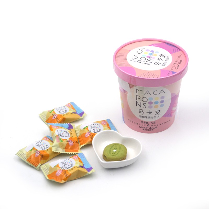 Macaron Biscuits Factory - Halal Fruit Flavors Sandwich Cream