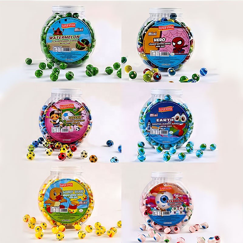 Watermelon Gummy Factory - Hot Selling Halal Ball Shape Filled