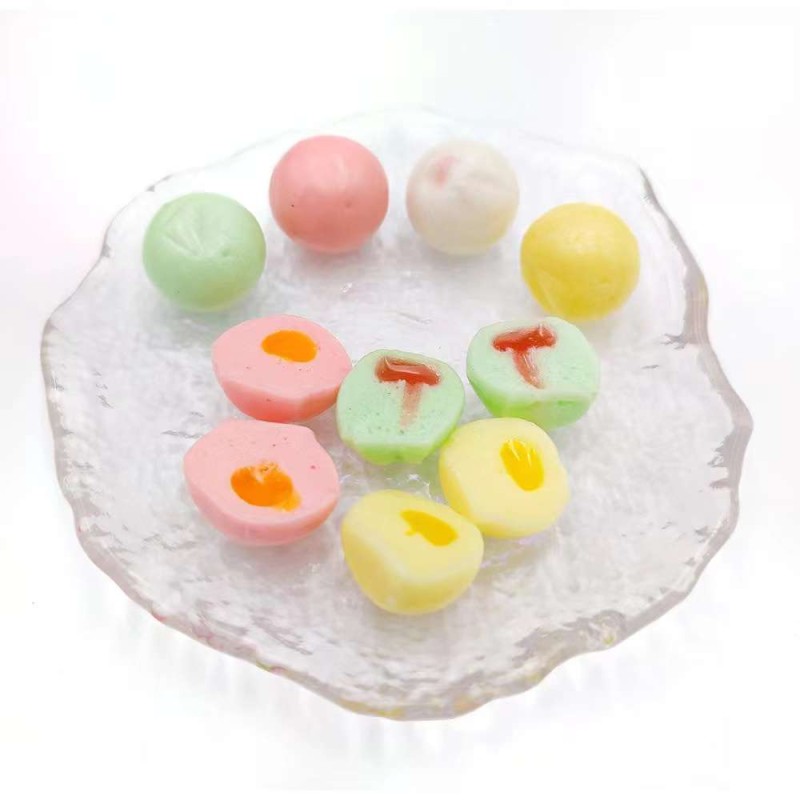 Watermelon Gummy Factory - Hot Selling Halal Ball Shape Filled