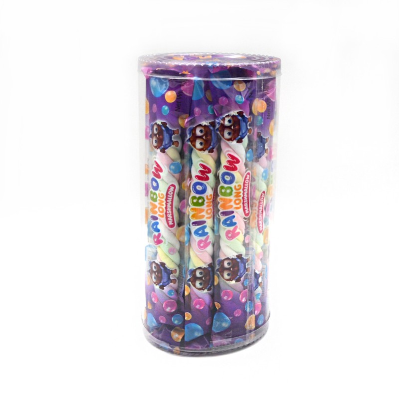Long Marshmallow Factory - Rainbow Sweet Fruity Halal Twisted