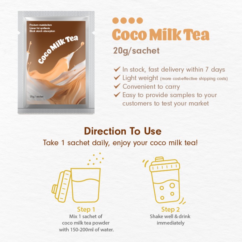 Refreshment Supplement Supplier - Recharge Coco Milk Tea ODM